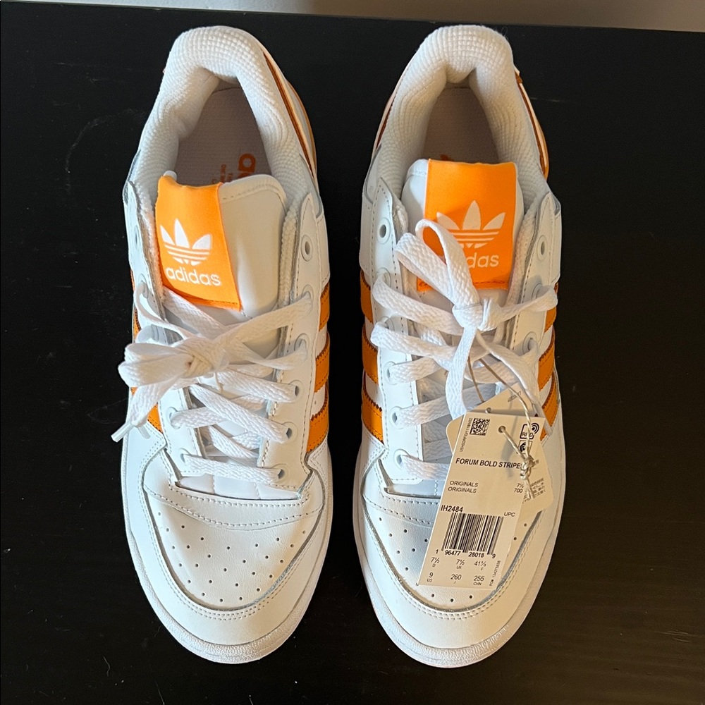 Adidas Women's Sneakers in White and Orange